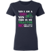 CustomCat Gosszy - Yes, i'm girl tractor, farmer - tshirt Apparel G500L Gildan Ladies' 5.3 oz. T-Shirt / Navy / S