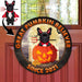 Gosszy Great Pumbkin Belivever Upload imange Wood Door Sign, Halooween Gift Door Sign 12 Inch