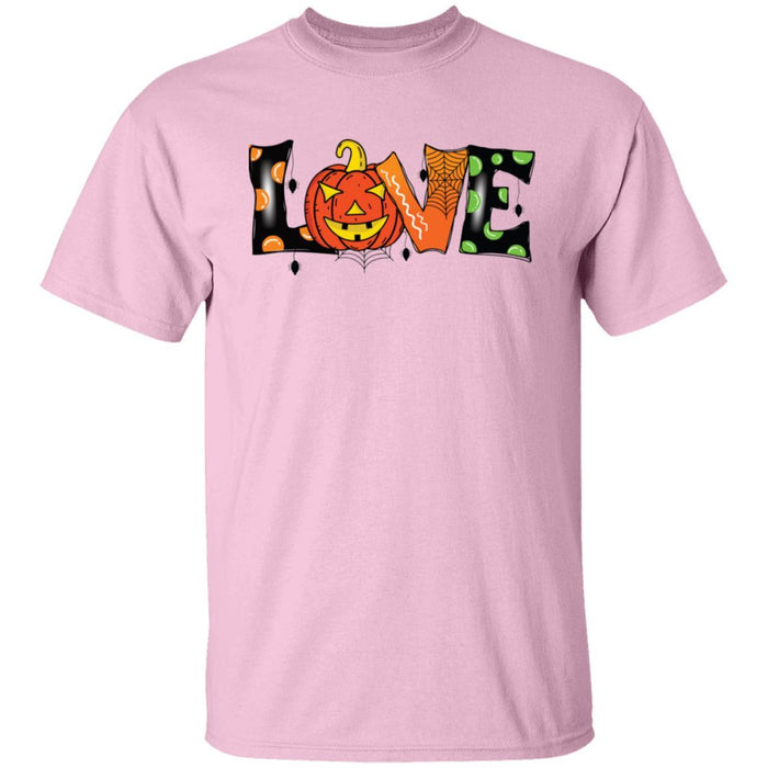 CustomCat Halloween Love Shirt, Funny Halloween Apparel G500 5.3 oz. T-Shirt / Light Pink / S