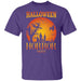 CustomCat Halloween T-shirt, Silhouette Horror Night, Happy Halloween Tshirt Basic T-Shirt / Purple / S