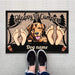 Gosszy Happy Camper Doormat, Dog Lover Gift, Camping Gift, Pawprints Doormat Doormat 15x24in-40x60cm