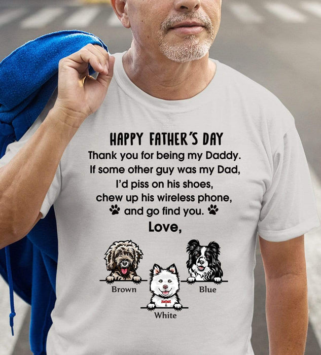 Gosszy Happy Father’s Day Thank You Dog Dad T-shirt, Dog Lover Gift, Best Gift To Dog Dad Tshirt