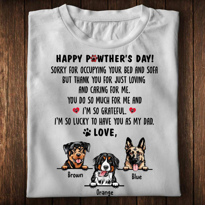 Gosszy Happy Pawther’s Day Dog Dad T-shirt, Gift Thank You Daddy, Dog Lover Gift Tshirt