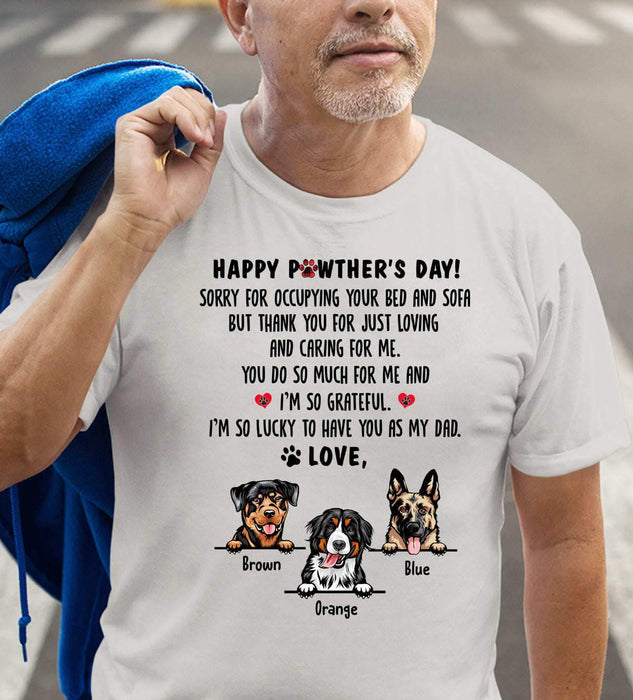 Gosszy Happy Pawther’s Day Dog Dad T-shirt, Gift Thank You Daddy, Dog Lover Gift Tshirt