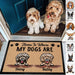 Gosszy Home is Where My Dogs Are Doormat, Dog Lover Gift, Welcome Mats Doormat 18" x 28"