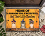 Gosszy Home Of A Handsome Devil A Wicked Witch Cat Doormat, Cat Lover Gift Doormat