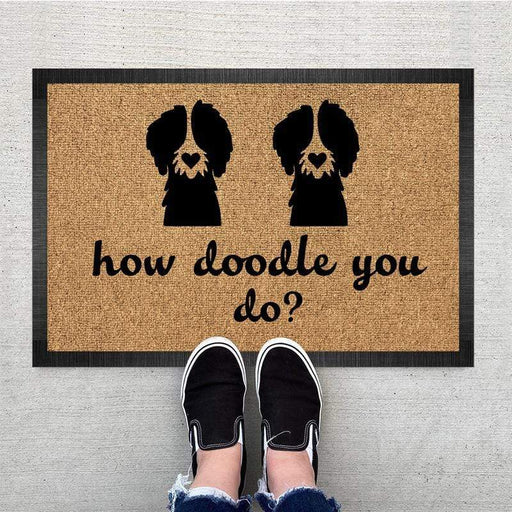 Gosszy How Doodle You Do Dog Doormat, Dog Lover Gift Doormat