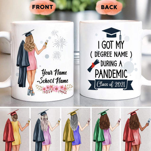 Gosszy I got My Degree during a Panmedic Coffee Mug - Girl Version, Graduation Day, Senior Gift mug