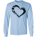 CustomCat I love Camping Apparel G240 LS Ultra Cotton T-Shirt / Light Blue / S
