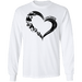CustomCat I love Camping Apparel G240 LS Ultra Cotton T-Shirt / White / S