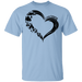 CustomCat I love Camping Apparel G500 5.3 oz. T-Shirt / Light Blue / S