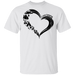 CustomCat I love Camping Apparel G500 5.3 oz. T-Shirt / White / S