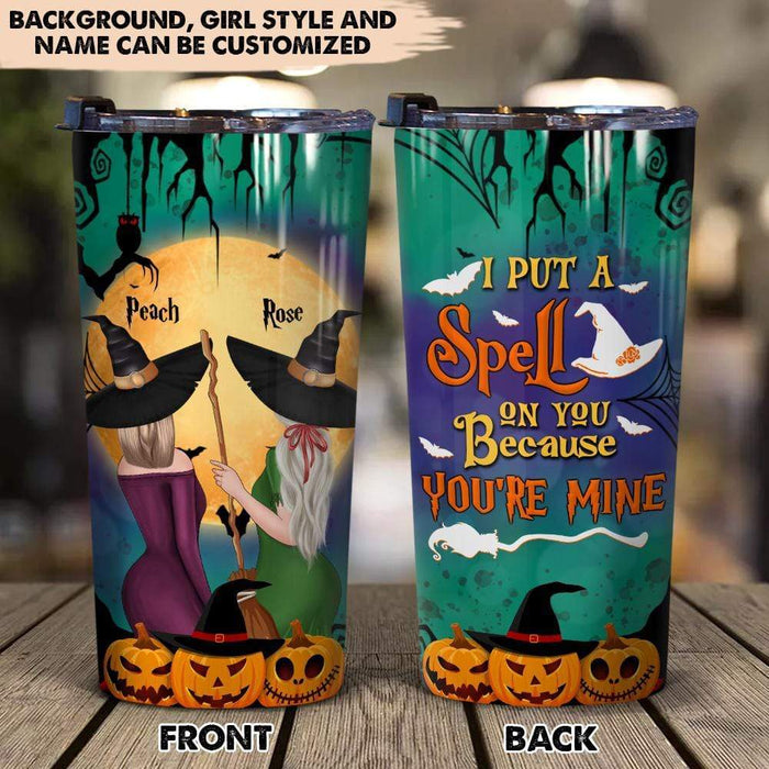 Gosszy I Put A Spell On You Because You're Mine Tumbler, Best Friend Gift, Halloween Gift Tumbler 20 oz / Stainless Steel