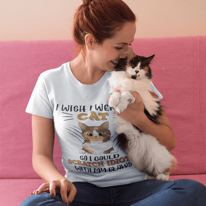 Gosszy I Wish I Were A Cat Shirt, Cat Lover Gift Tshirt