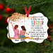 Gosszy I Would Fight A Bear For You Sister Ornament, Best Friend Gift, Soul Sisters Gift Ornament MDF