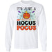 CustomCat It’s Just A Bunch Of Hocus Pocus T-Shirt, Halloween Gift Apparel G240 LS Ultra Cotton T-Shirt / White / S