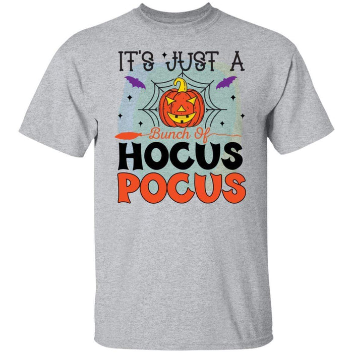 CustomCat It’s Just A Bunch Of Hocus Pocus T-Shirt, Halloween Gift Apparel G500 5.3 oz. T-Shirt / Sport Grey / S