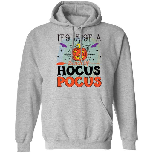 CustomCat It’s Just A Bunch Of Hocus Pocus T-Shirt, Halloween Gift Apparel Z66 Pullover Hoodie / Sport Grey / S