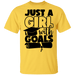 CustomCat Just a girl with Goal, graduation shirt, Senior Gift Apparel G500 5.3 oz. T-Shirt / Daisy / S