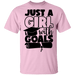 CustomCat Just a girl with Goal, graduation shirt, Senior Gift Apparel G500 5.3 oz. T-Shirt / Light Pink / S
