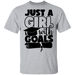 CustomCat Just a girl with Goal, graduation shirt, Senior Gift Apparel G500 5.3 oz. T-Shirt / Sport Grey / S