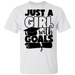 CustomCat Just a girl with Goal, graduation shirt, Senior Gift Apparel G500 5.3 oz. T-Shirt / White / S
