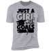 CustomCat Just a girl with Goal, graduation shirt, Senior Gift Apparel Z61 Premium Short Sleeve T-Shirt / Heather Grey / X-Small