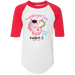 CustomCat Kindergarten Nailed it Tshirt, Graduation Day, Senior Gift Apparel 4421 Youth Colorblock Raglan Jersey / White/Red / YS