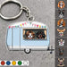 Gosszy License Plate Hippie Vintage Van Dog Camping Acrylic Keychain, Dog Lover Gift Keychain Acrylic