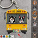 Gosszy License Plate Hippie Vintage Van Dog Camping Acrylic Keychain, Dog Lover Gift Keychain Acrylic