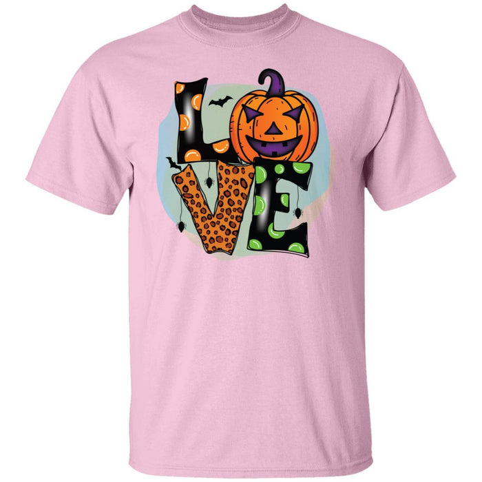 CustomCat Love Pumpkin, Perfect Gift Halloween For Family Apparel G500 5.3 oz. T-Shirt / Light Pink / S