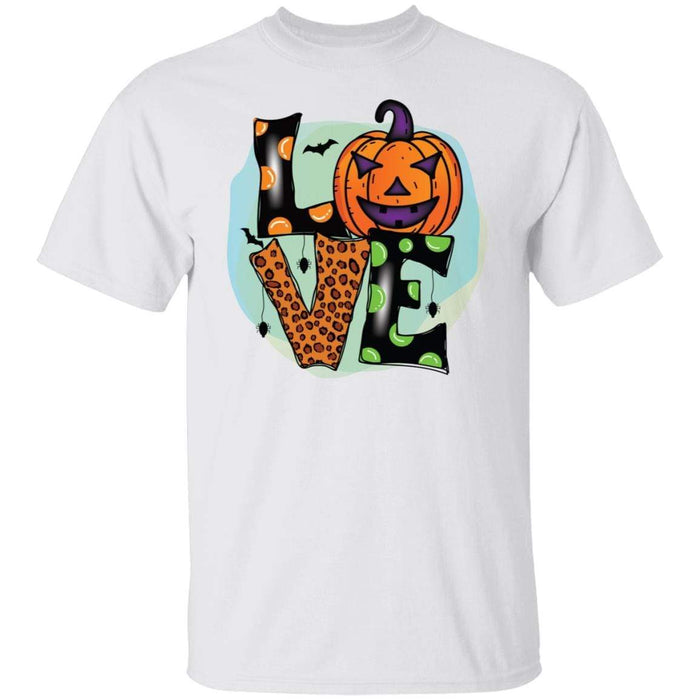 CustomCat Love Pumpkin, Perfect Gift Halloween For Family Apparel G500 5.3 oz. T-Shirt / White / S