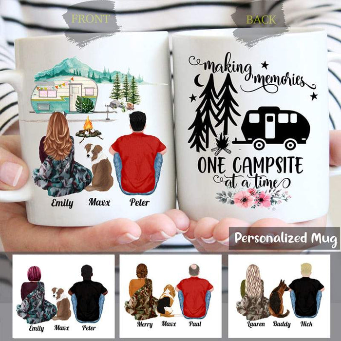 Gosszy Making Memories On Campsite At Time Coffee Mug, Camping Gift, Dog Lover Gift mug