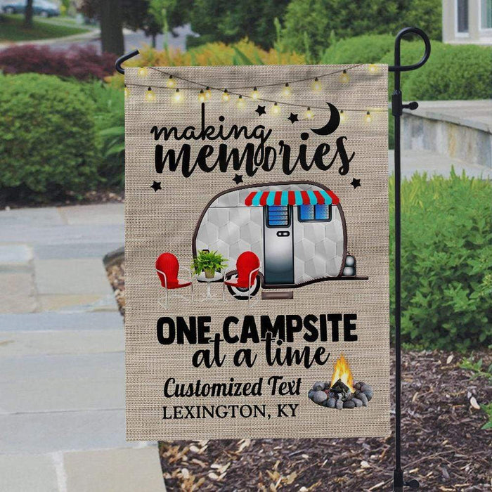 Gosszy Making Memories One Campsite At A Time Camping Garden Flag, Camping Gift Garden Flag Without flagpole