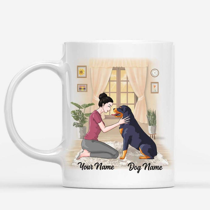 Gosszy Mom Thank you for loving me Dog Coffee Mug, Dog Lovers Gift, Mother Day Gift mug