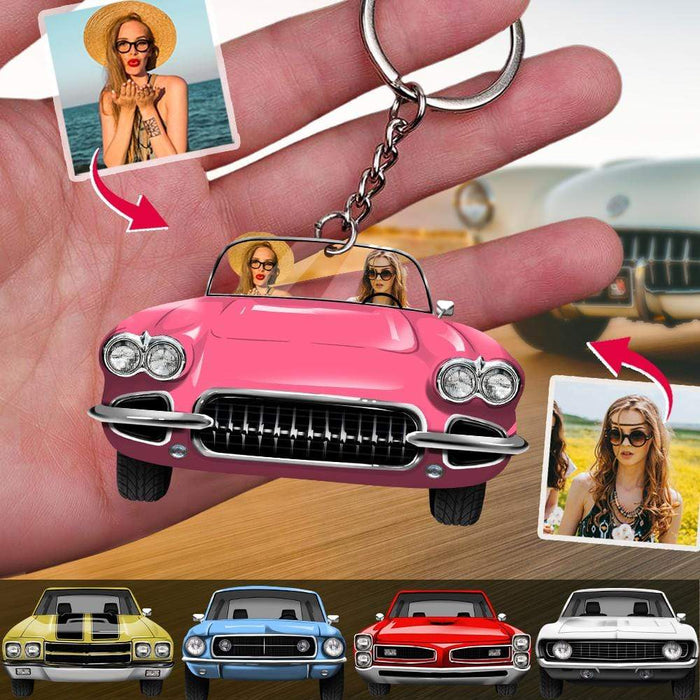 Gosszy Muscle Car Dog Breeds Custom Acrylic Keychain, Dog Lover Gift, Camping Gift Keychain Acrylic