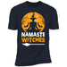 CustomCat Namaste Witches T-shirt, Halloween Gift, Yoga Lover Gift Apparel Premium Short Sleeve Tee / Navy / S