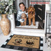 Gosszy No Need To Knock Doormat, Dog Lover Gift, Custom Quotes Doormat
