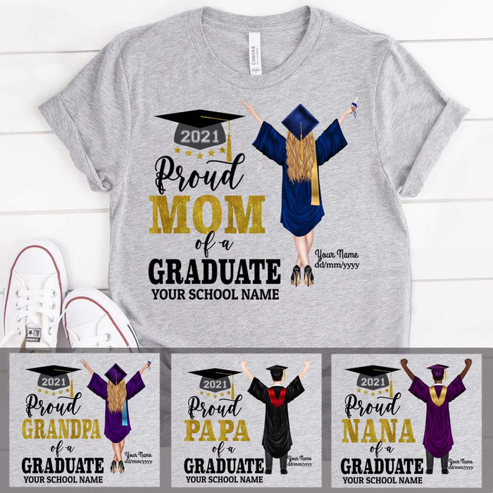 Gosszy Proud parent of a Graduate Tshirt, Graduation Day, Senior Gift Tshirt