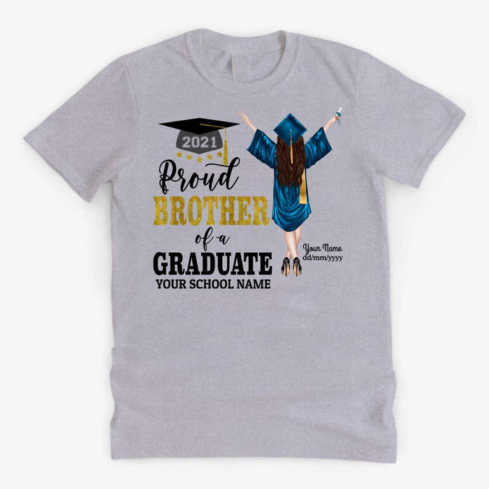 Gosszy Proud parent of a Graduate Tshirt, Graduation Day, Senior Gift Tshirt Basic Tee / White / S