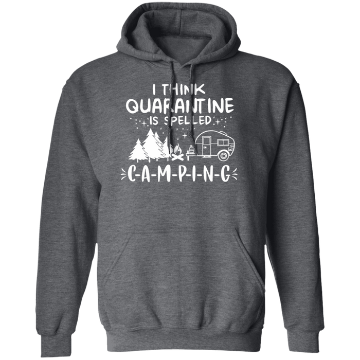 CustomCat Quarantined spell camping Apparel G185 Pullover Hoodie 8 oz. / Dark Heather / S