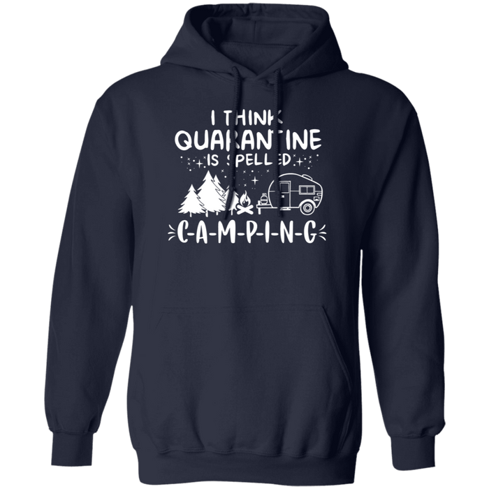 CustomCat Quarantined spell camping Apparel G185 Pullover Hoodie 8 oz. / Navy / S