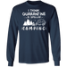 CustomCat Quarantined spell camping Apparel G240 LS Ultra Cotton T-Shirt / Navy / S