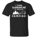 CustomCat Quarantined spell camping Apparel G500 5.3 oz. T-Shirt / Black / S