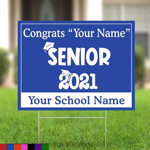 Gosszy Senior Yard Sign 18x24'' Ver2 - Made in USA (H-Stake Stand Included), Graduation Day Yard Sign 1 piece