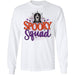 CustomCat Spooky Squad Halloween Shirts, Halloween Gift Apparel G240 LS Ultra Cotton T-Shirt / White / S