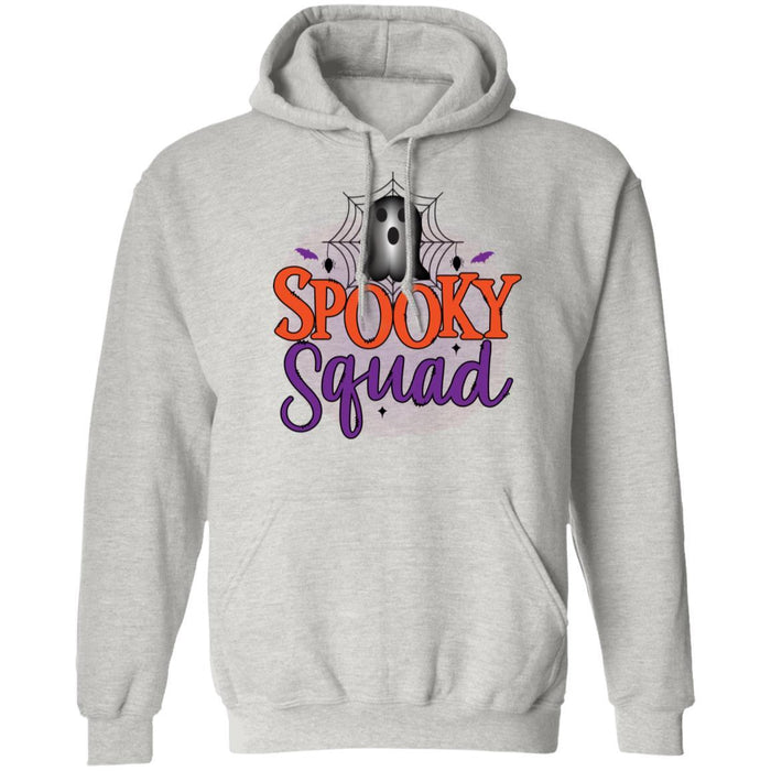 CustomCat Spooky Squad Halloween Shirts, Halloween Gift Apparel Z66 Pullover Hoodie / Ash / S