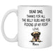 Gosszy Thanks For All The Belly Rubs Dog Dad Coffee Mug, Dog Lover Gift, Christmas Gift mug XP8434 11 oz. White Mug
