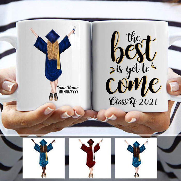 Gosszy The Best Is Yet To Come, White Ceramic Mug, Graduation Day, Senior Gift Mug