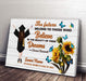 Gosszy The Future Belong To Those Who Believe Canvas, Graduation Gift  Canvas 12" x 8" / CANLA15 Deluxe Landscape Canvas 1.5in Frame